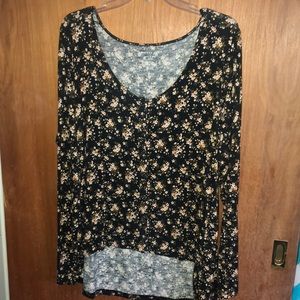 American Eagle floral button down shirt